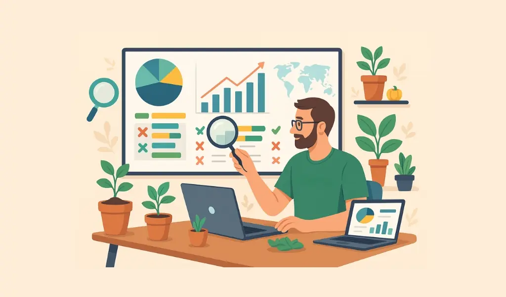 بازار و رقبا را بررسی کنید
