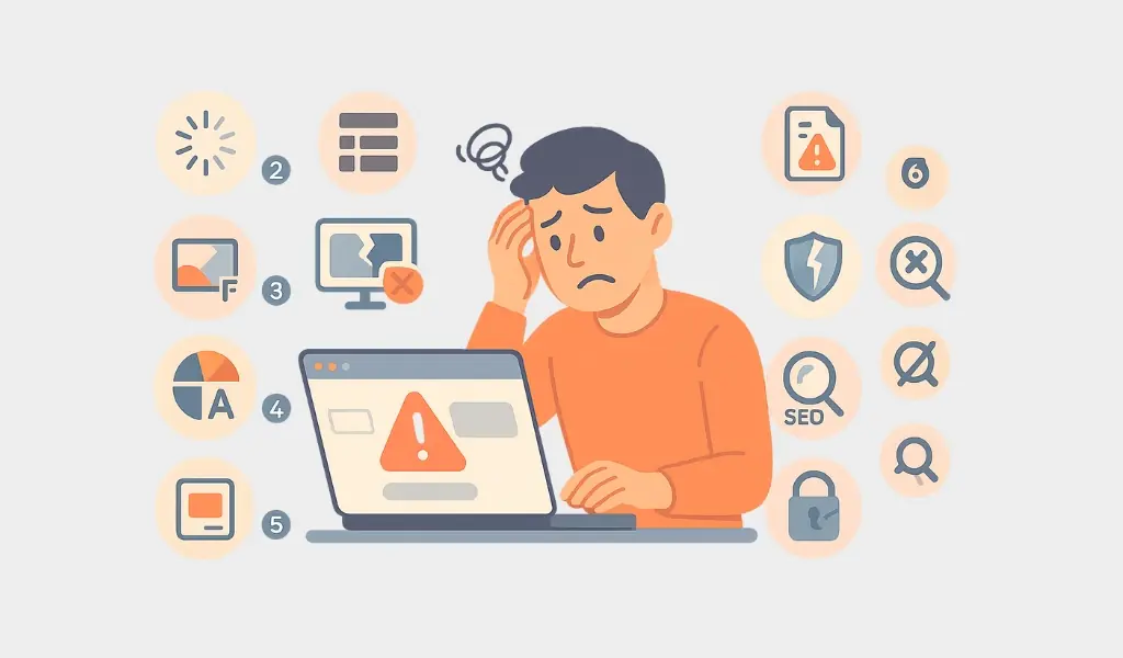 ۱۰ اشتباه رایج در طراحی سایت که مشتریان را فراری می‌دهد