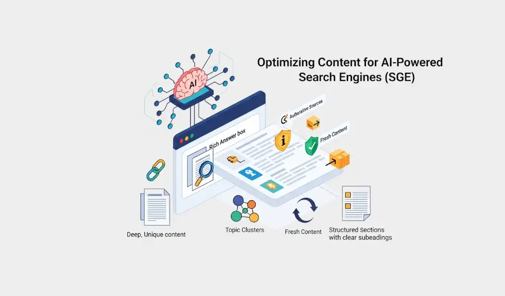بهینهسازی محتوا برای موتورهای جستجوی مبتنی بر هوش مصنوعی (SGE)
